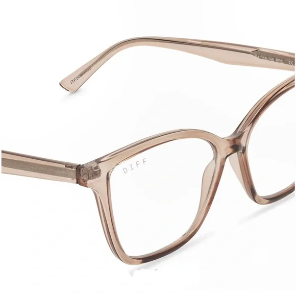 DIFF Leah Bluelight Glasses Vintage Crystal Frames Blue Light Technology Lenses